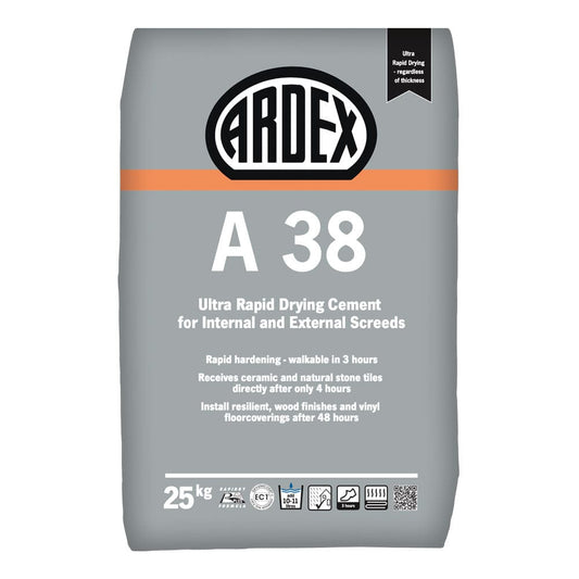 Ardex Ardex A38 Single Bag Ardex A38 Rapid Drying Cement Replacement Screed 25kg