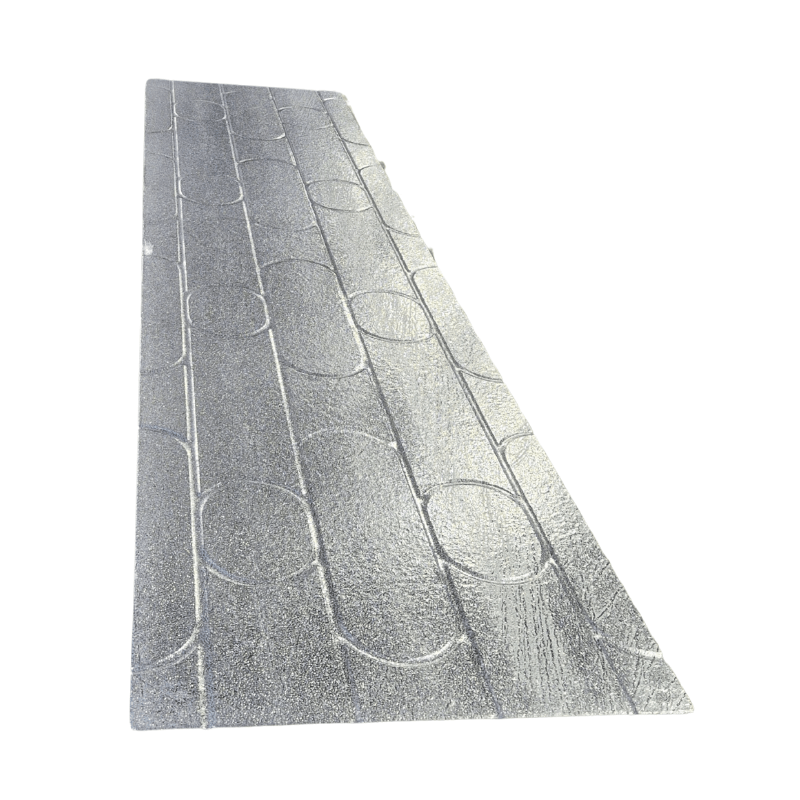 Tekwarm Insulation 150mm centers Tekwarm Routed Foil Faced Chipboard UFH Panel 2400 x 600 x 22mm