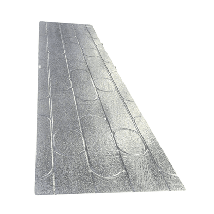 Tekwarm Insulation 150mm centers Tekwarm Routed Foil Faced Chipboard UFH Panel 2400 x 600 x 22mm