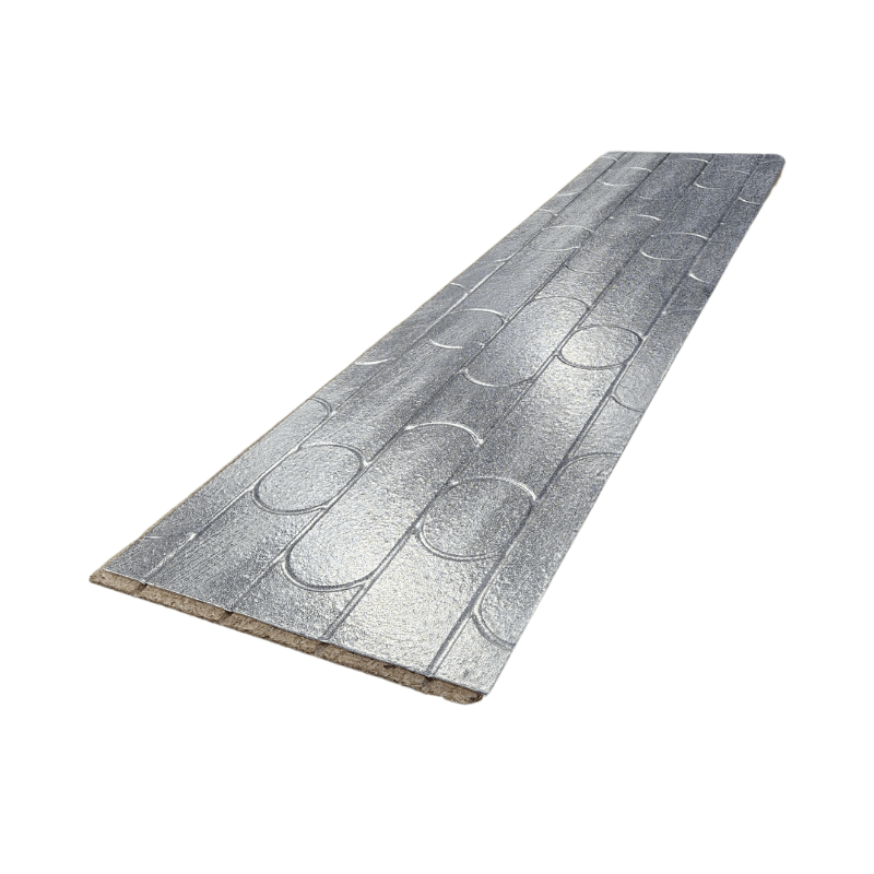 Tekwarm Insulation 150mm centers Tekwarm Routed Foil Faced Chipboard UFH Panel 2400 x 600 x 22mm
