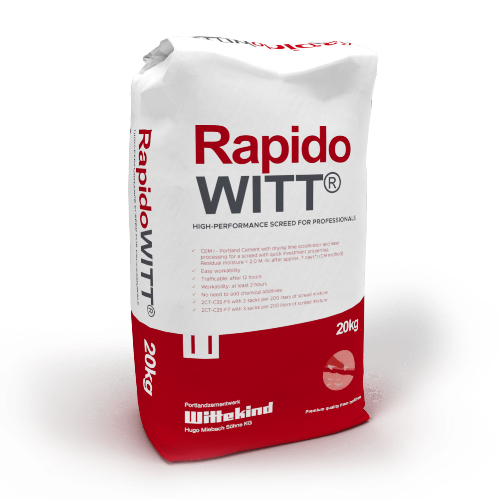 Witteburg Cement RapidoWitt High Performance Screed Cement 20kg