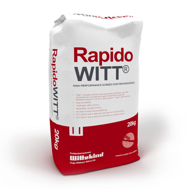 Witteburg Cement RapidoWitt High Performance Screed Cement 20kg