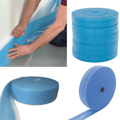 Screeds Direct Building Consumables Perimeter Strip With PVC Apron & Tear Off Slits - 10mm x 150mm x 50m